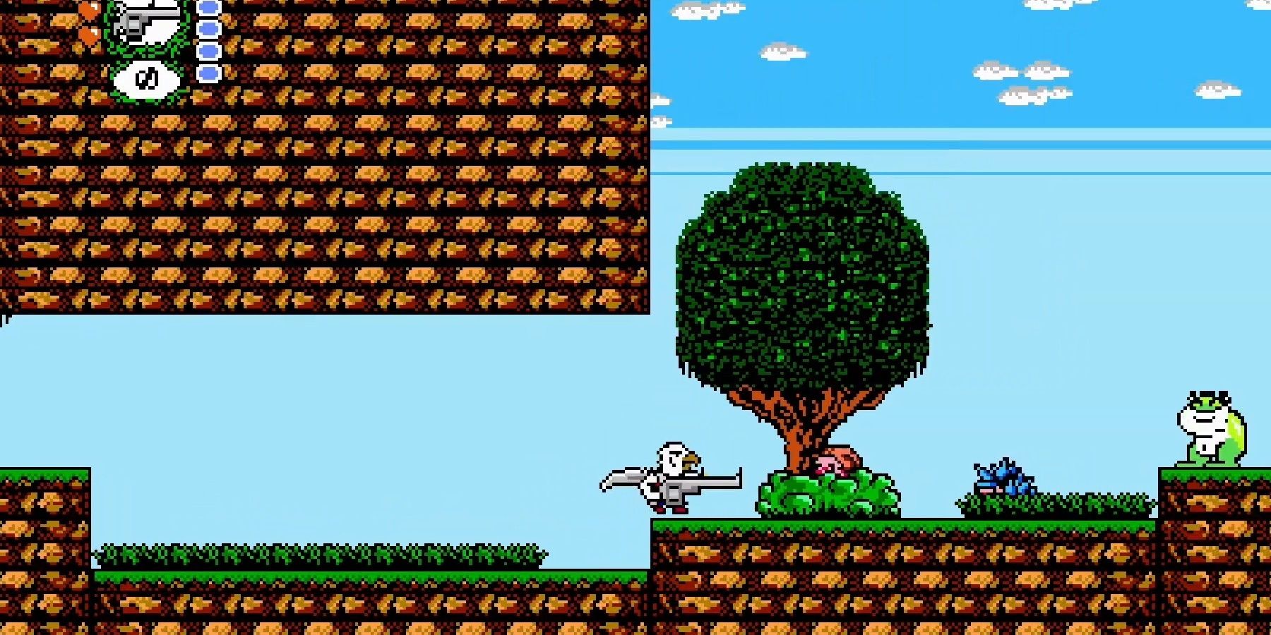 The Bird King shooting at some enemies in Revenge of the Bird King.