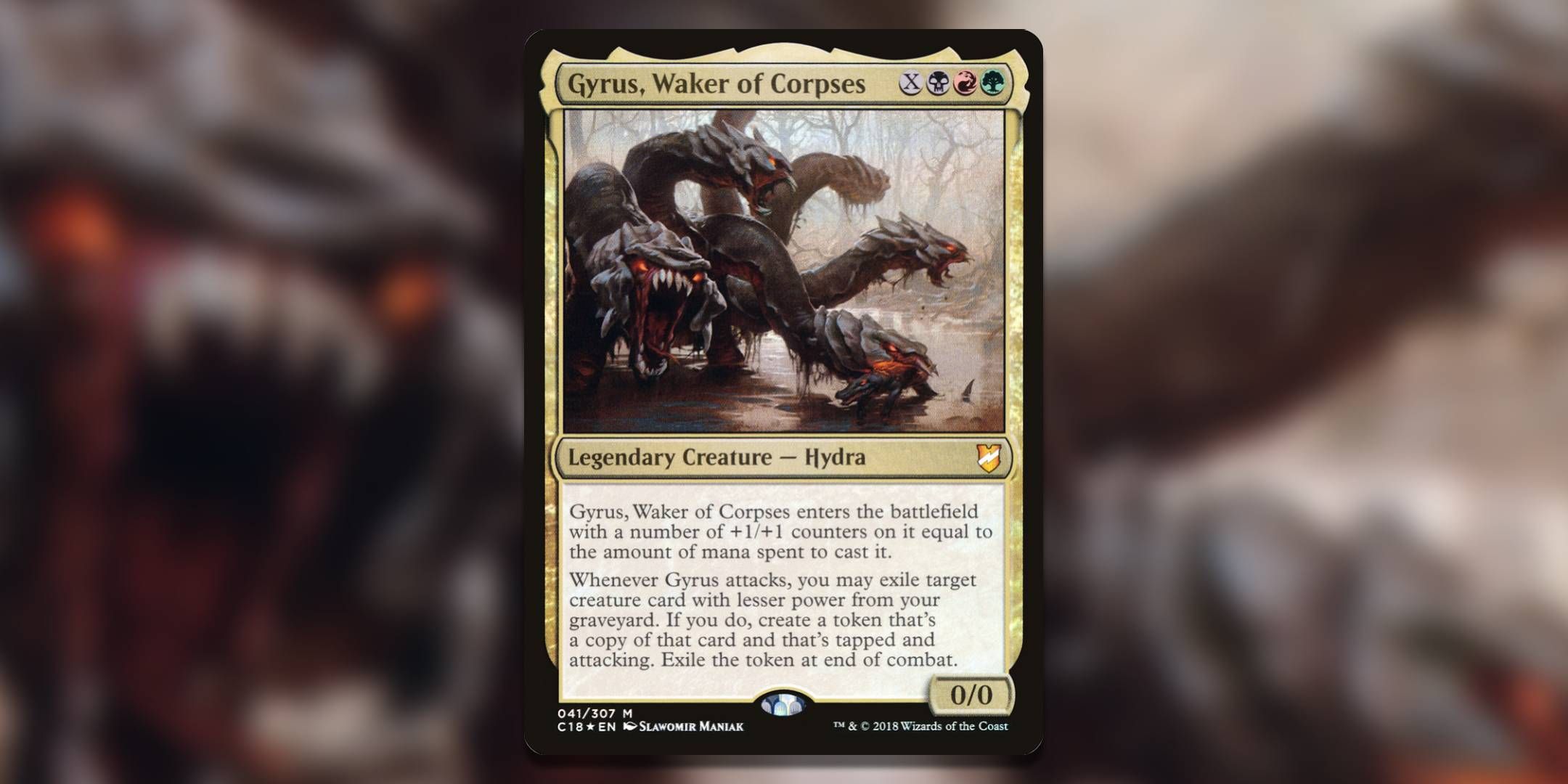 The Magic The Gathering card Gyrus Waker of Corpses by Slawomir Maniak.