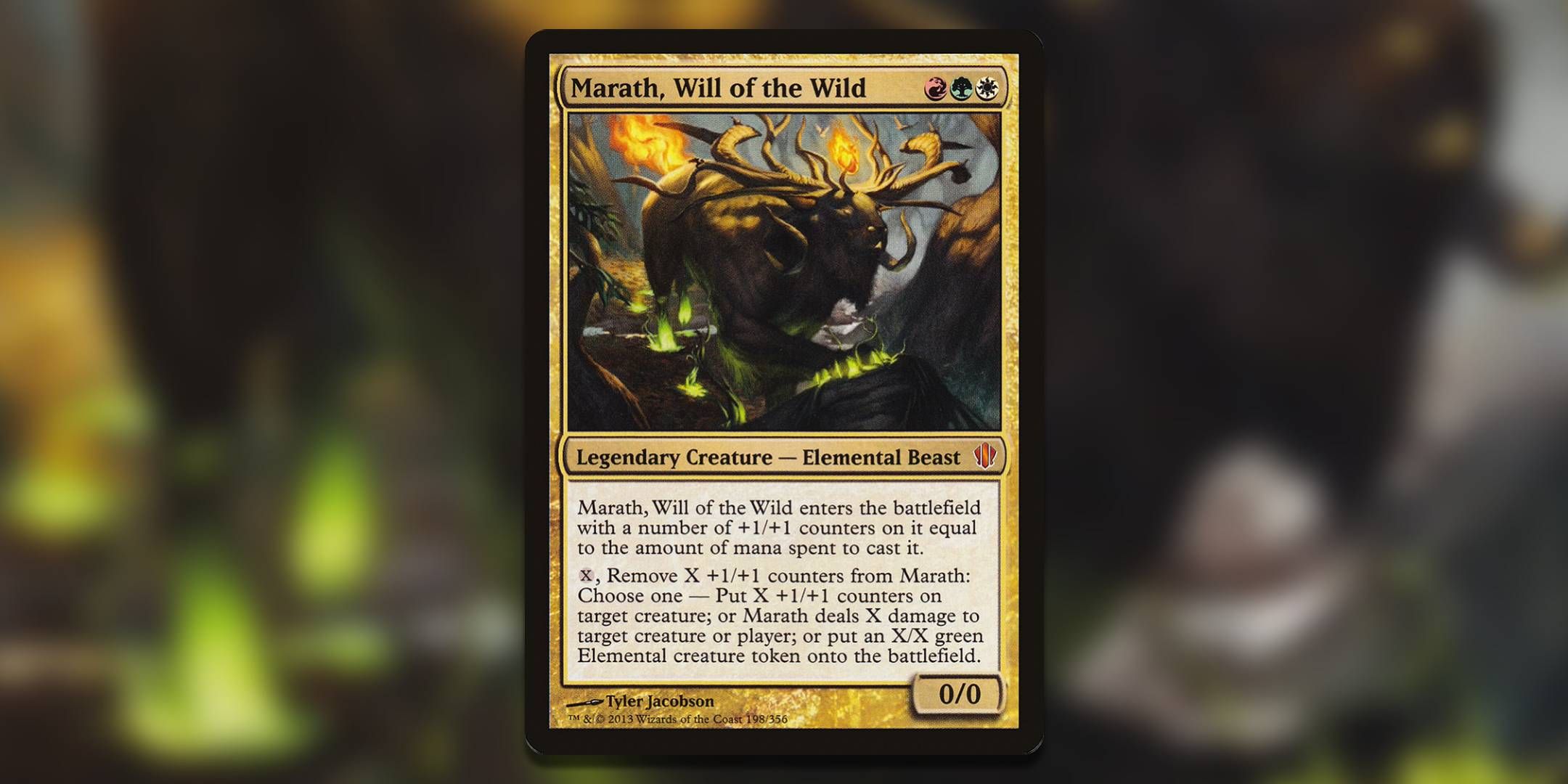 The Magic The Gathering card Marath Will of the Wild by Tyler Jacobson.