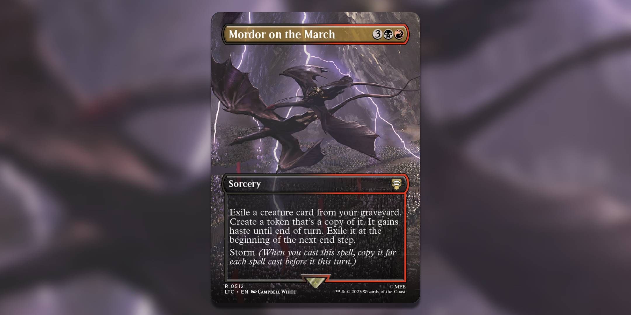 The Magic The Gathering card Mordor on the March by Campbell White.