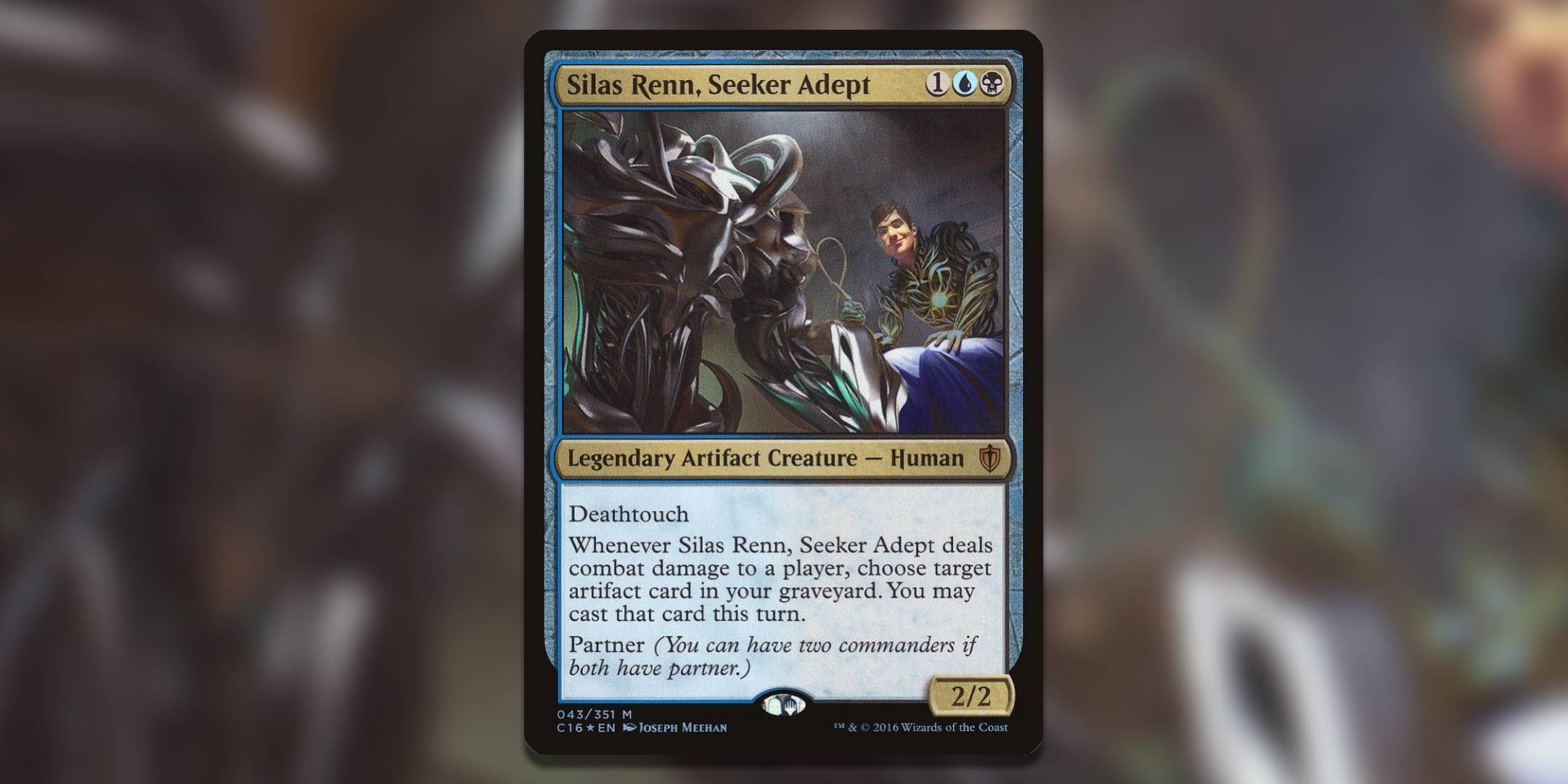 The Magic The Gathering card Silas Renn Seeker Adept by Joseph Meehan.