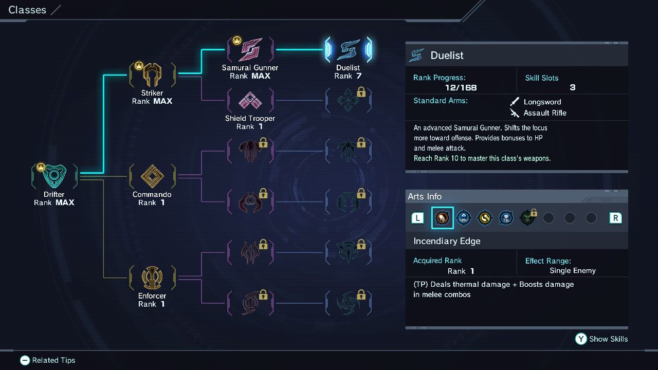The Skill Tree in Xenoblade Chronicles X.