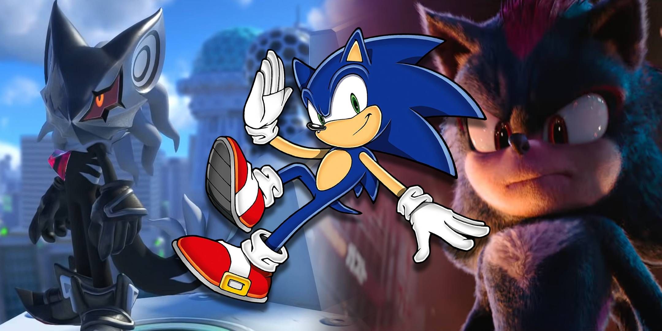 Three of the fastest characters from Sonic the Hedgehog.