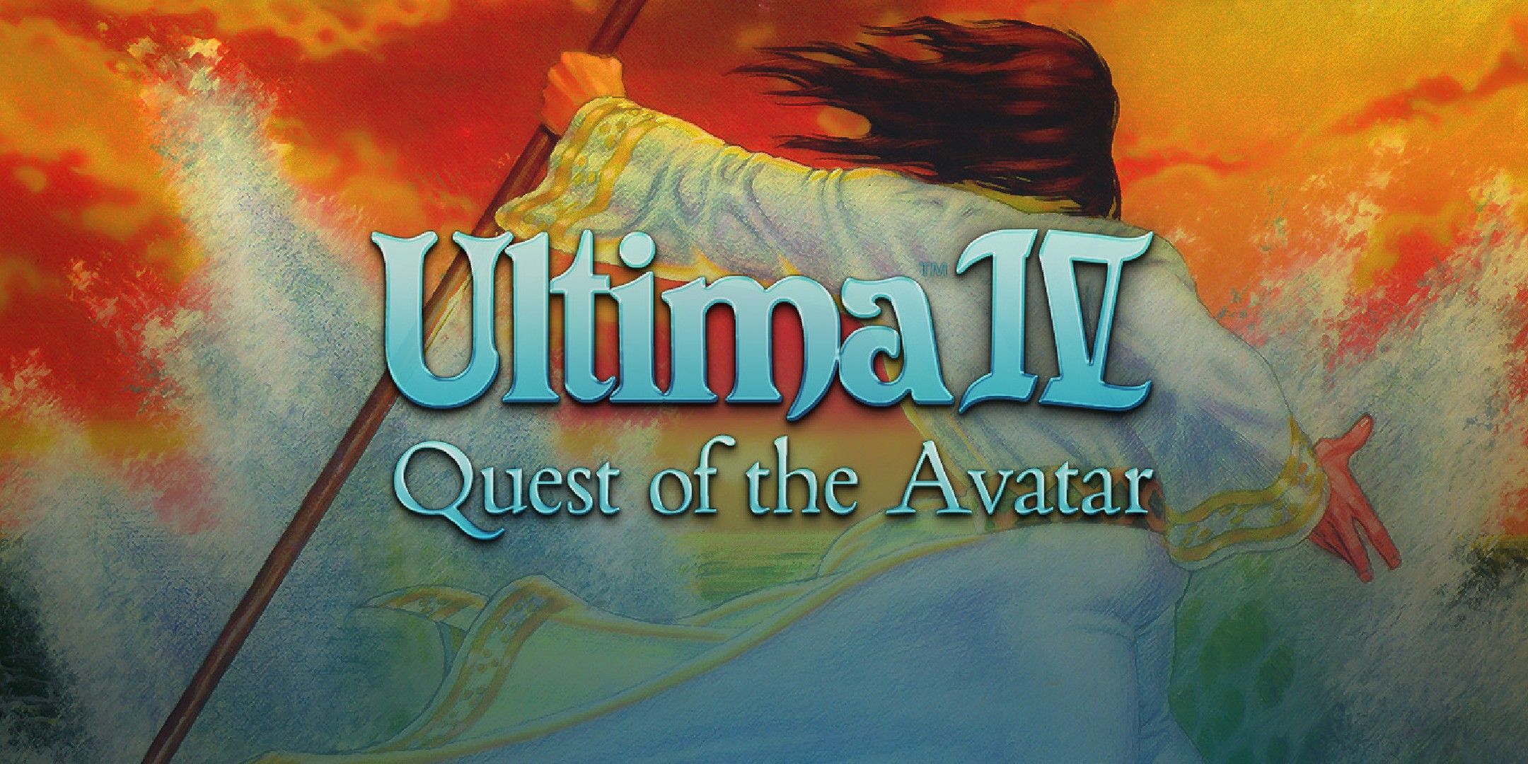 Ultima 4 Quest of the Avatar key artwork showing a wizard with a staff.