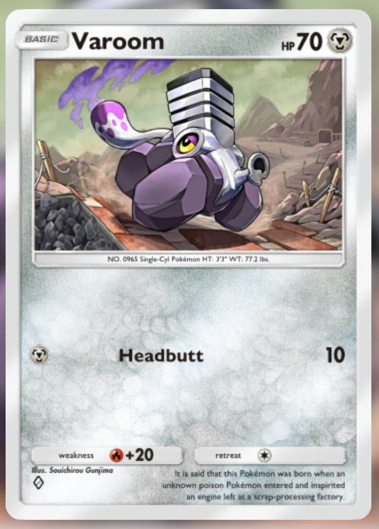 The Varoom card, from Shining Revelry.