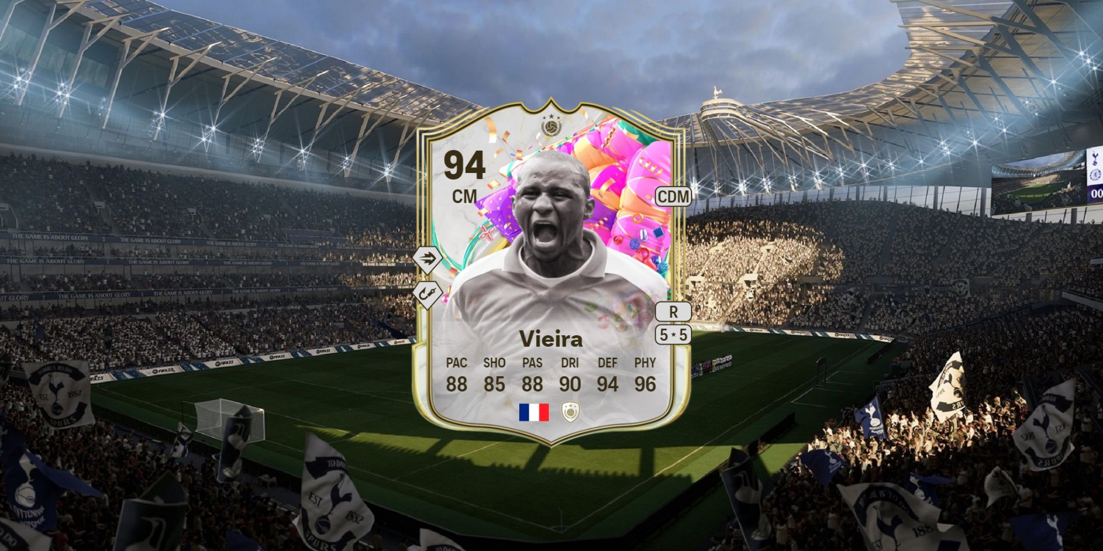 Vieira's FUT Birthday card in EA Sports FC 25.