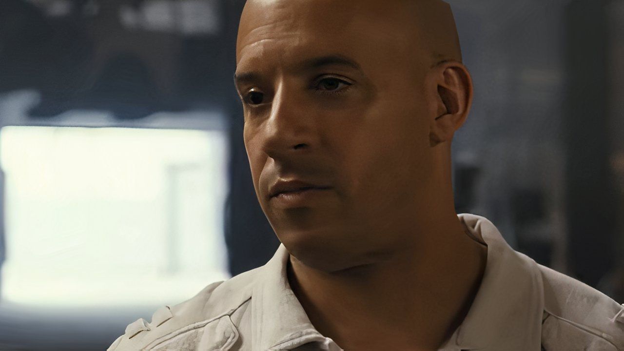 Vin Diesel looking serious in Fast Five.
