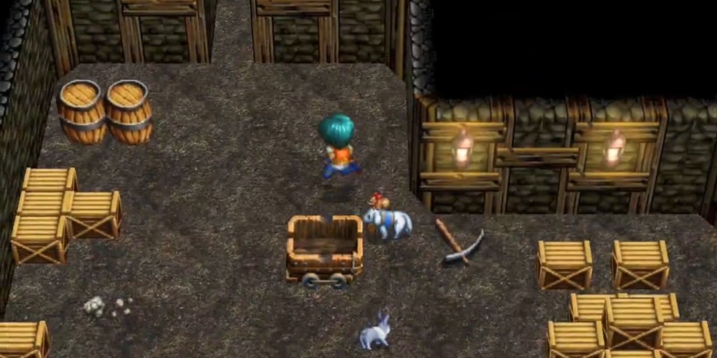 Walking through a dungeon with a pet companion in The Legend of Heroes 3: Song of the Ocean.