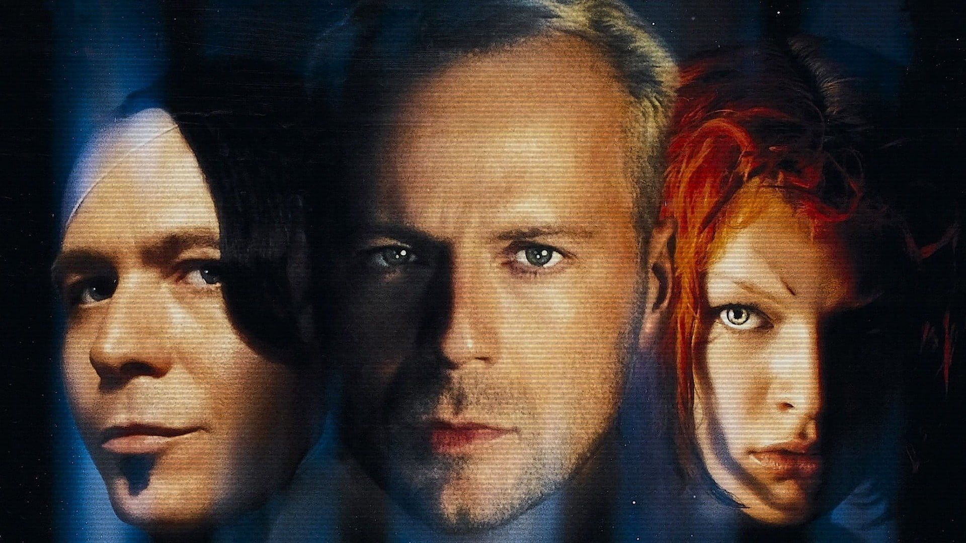 Fifth Element poster featuring Gary Oldman, Bruce Willis and Milla Jovovich.