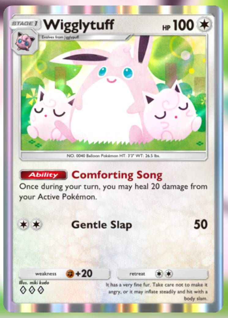 The Wigglytuff card, from Shining Revelry.