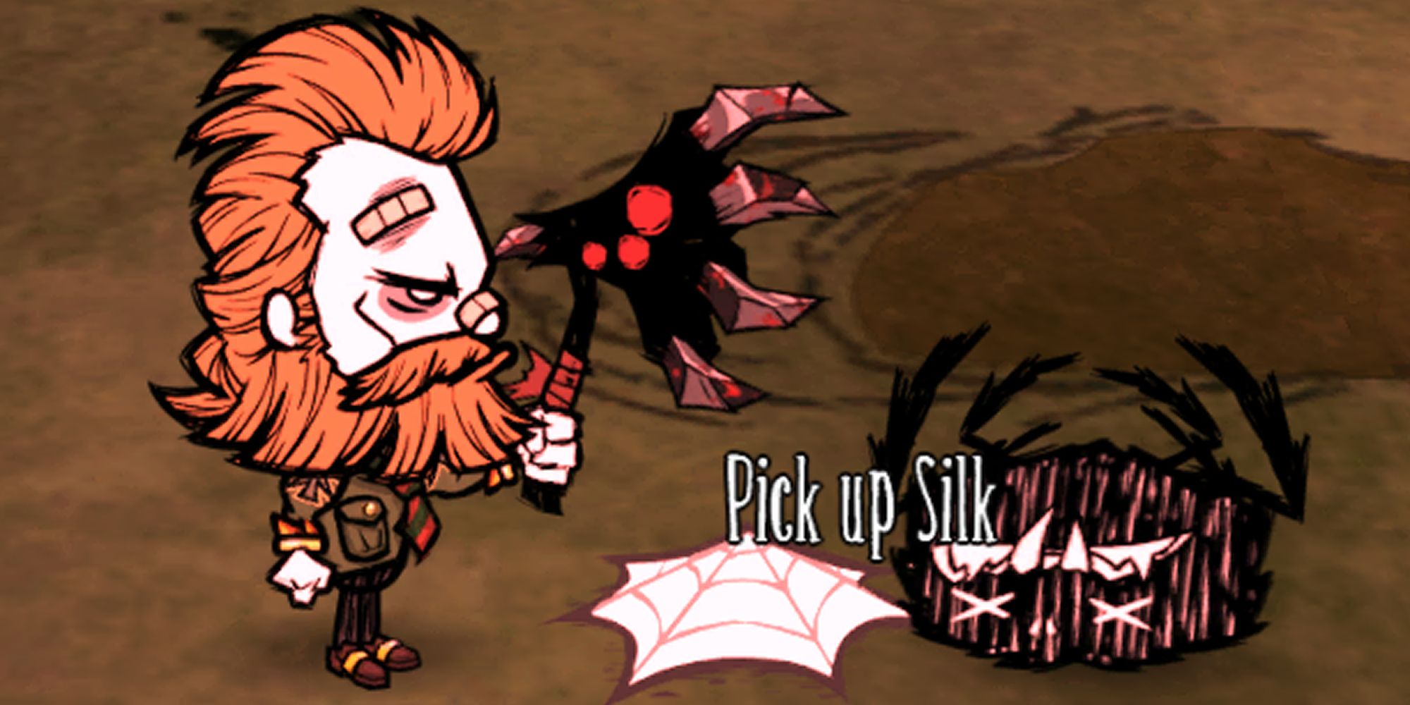 Woodie wields the Shadow Maul in Don't Starve Together.