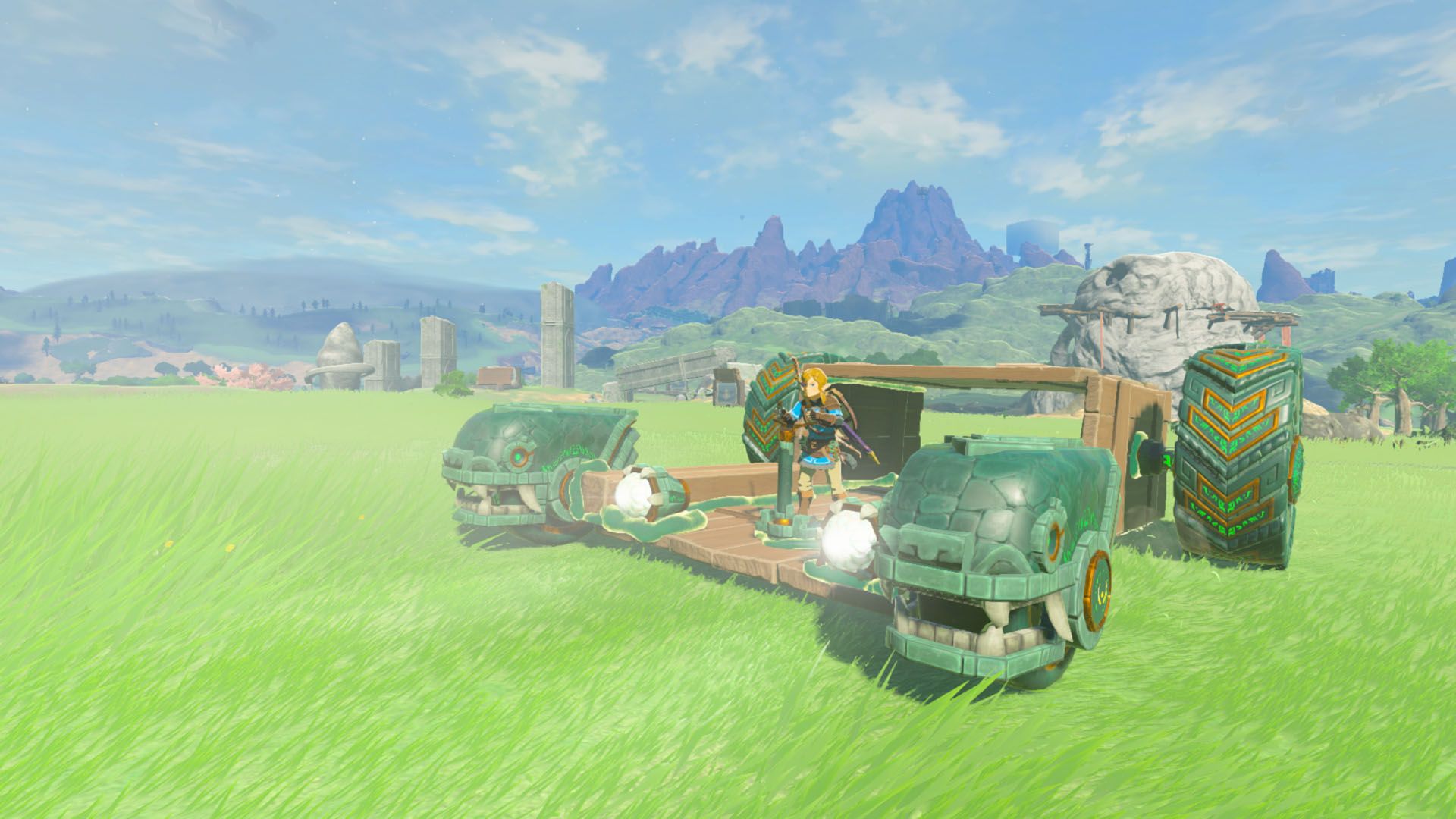 A vehicle in Tears of the Kingdom on Switch 2