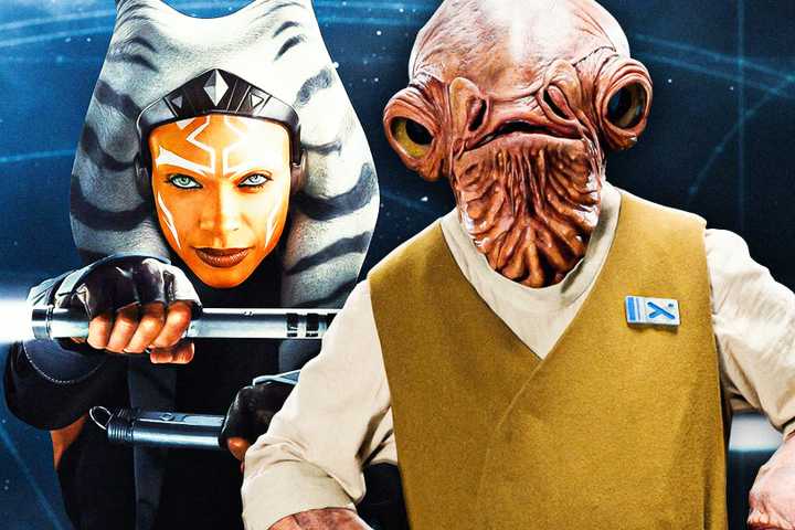 Live action versions of Ackbar and Ahsoka from Star Wars.