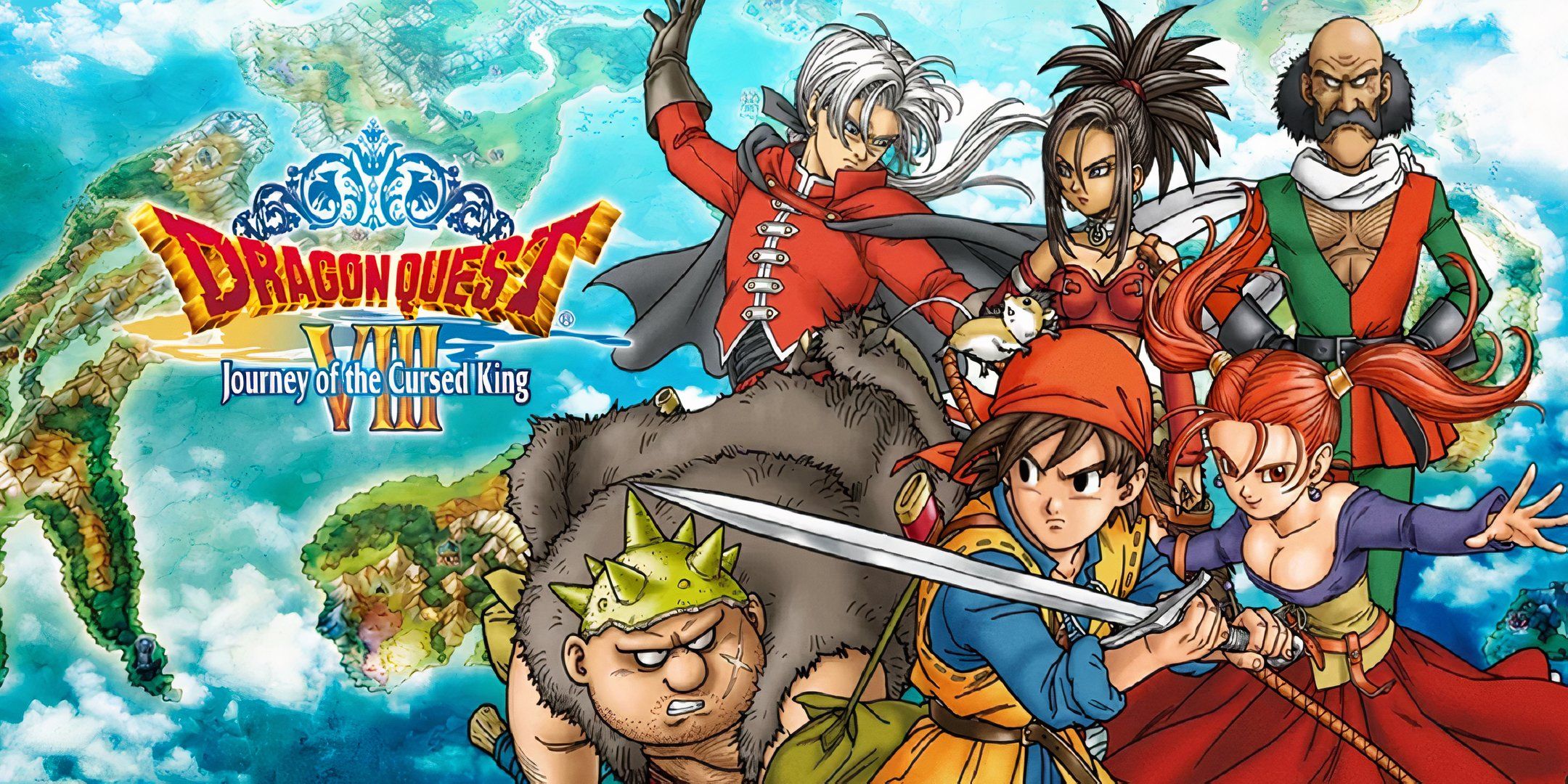 Banner art of Dragon Quest 8 for the PS2.