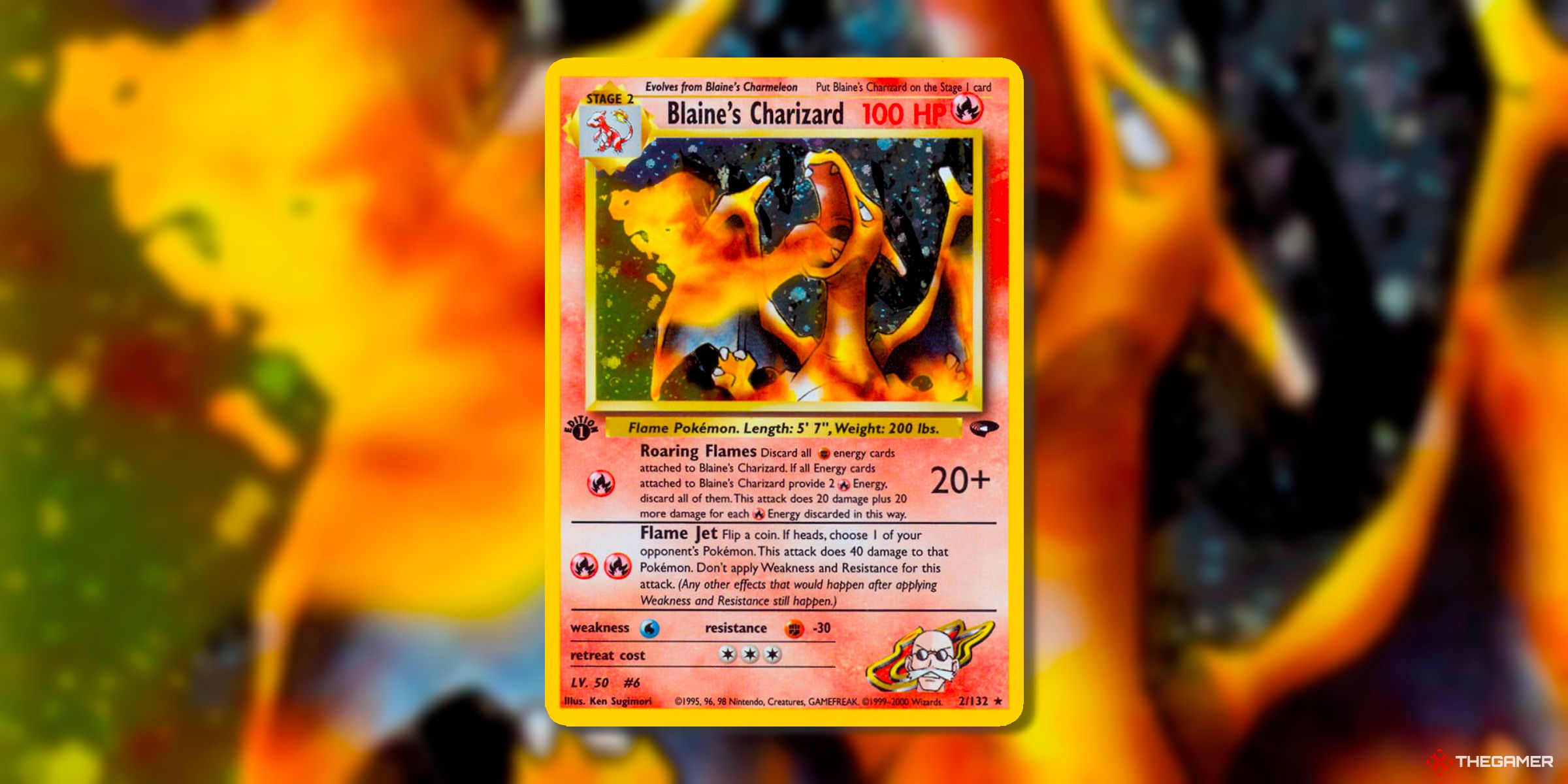 Blaine's Charizard From The Set Gym Challenge Of The Pokemon TCG