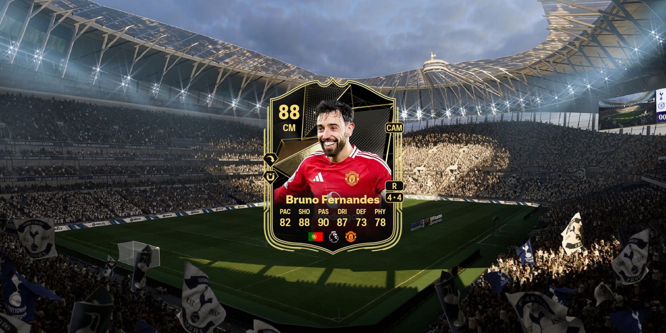 Bruno Fernandes' card in EA Sports FC 25.
