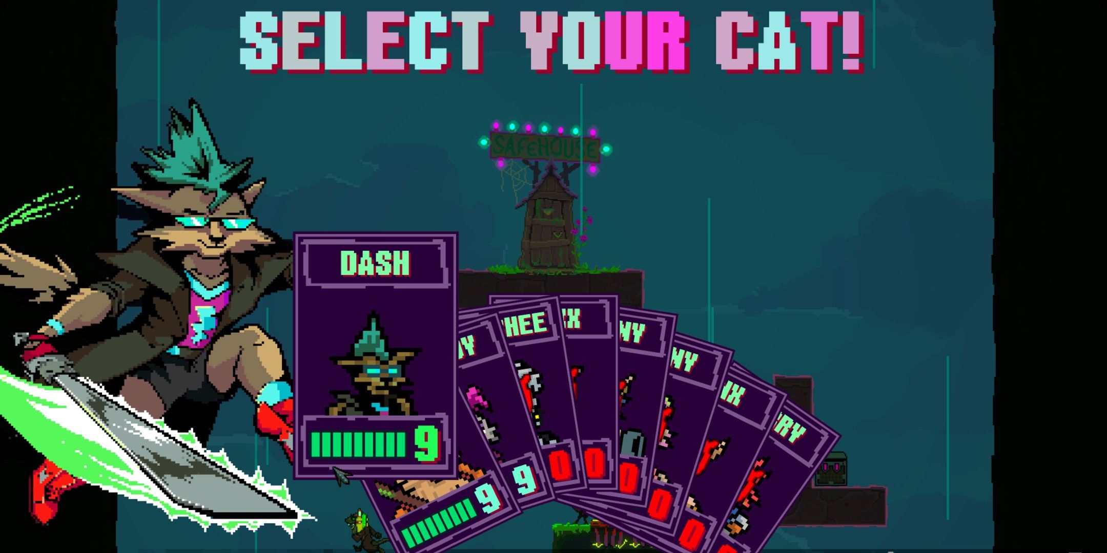 Dash in Clawpunk on the character select screen.-