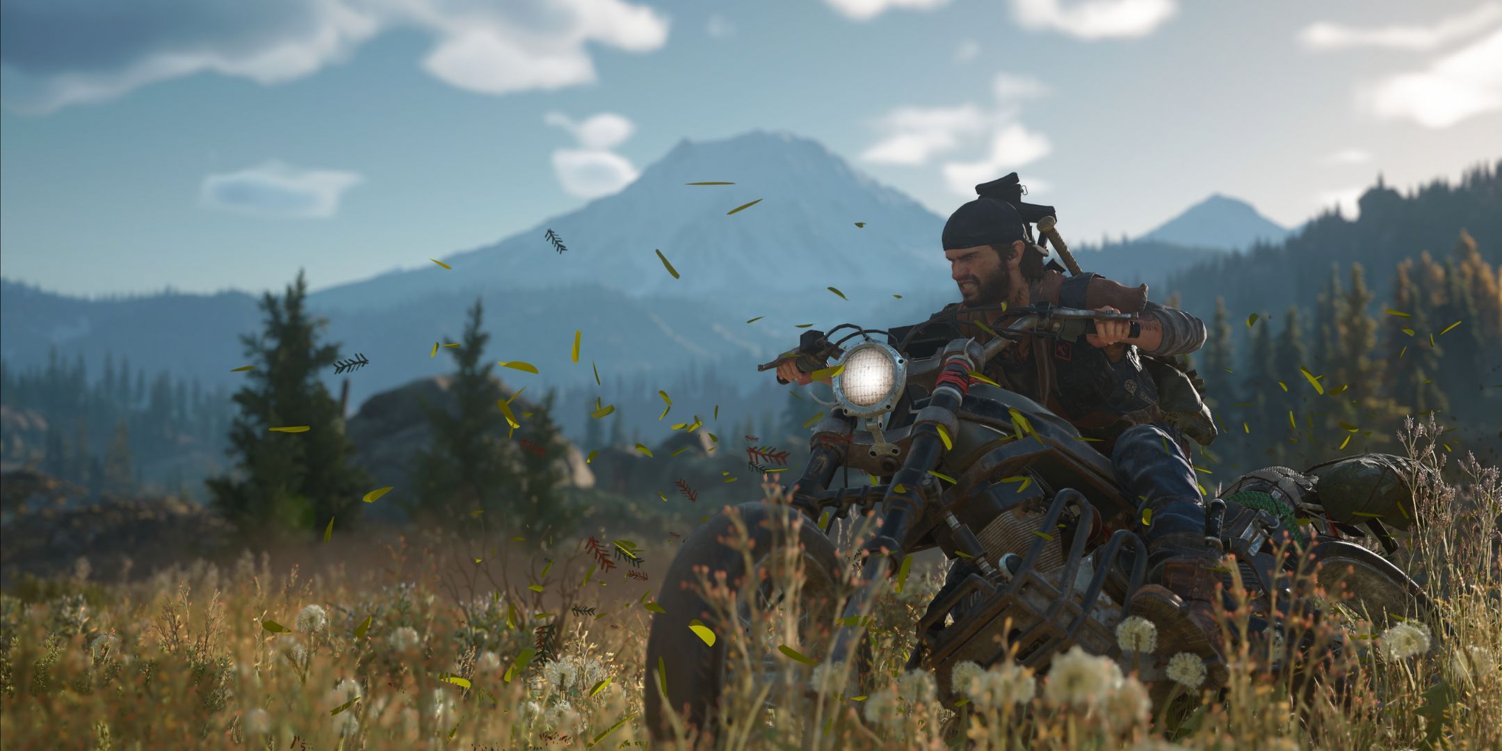 Deacon St John riding a motorbike in Days Gone Remastered.