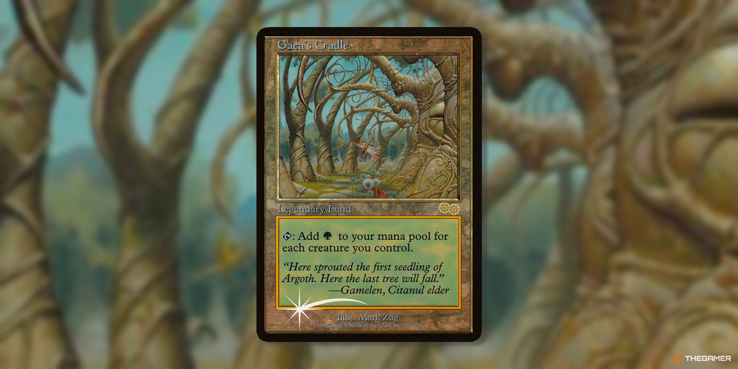 Gaea's Cradle (Judge Promo, 321) Legendary Land Card By Mark Zug From Magic: The Gathering.