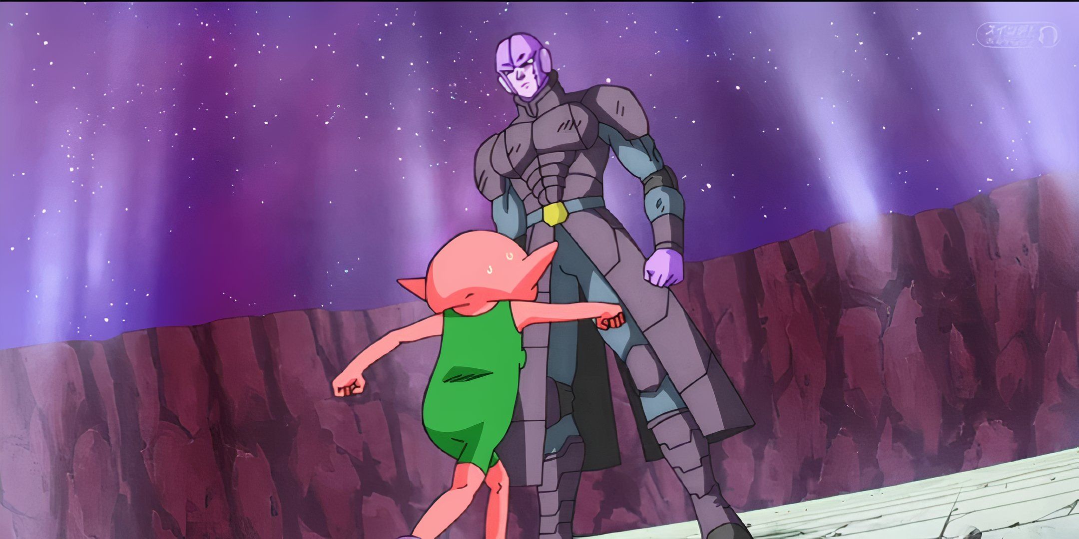 Hit fights Monaka in Dragon Ball Super.