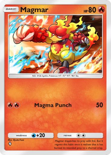 The Magmar card in Pokemon TCG Pocket.