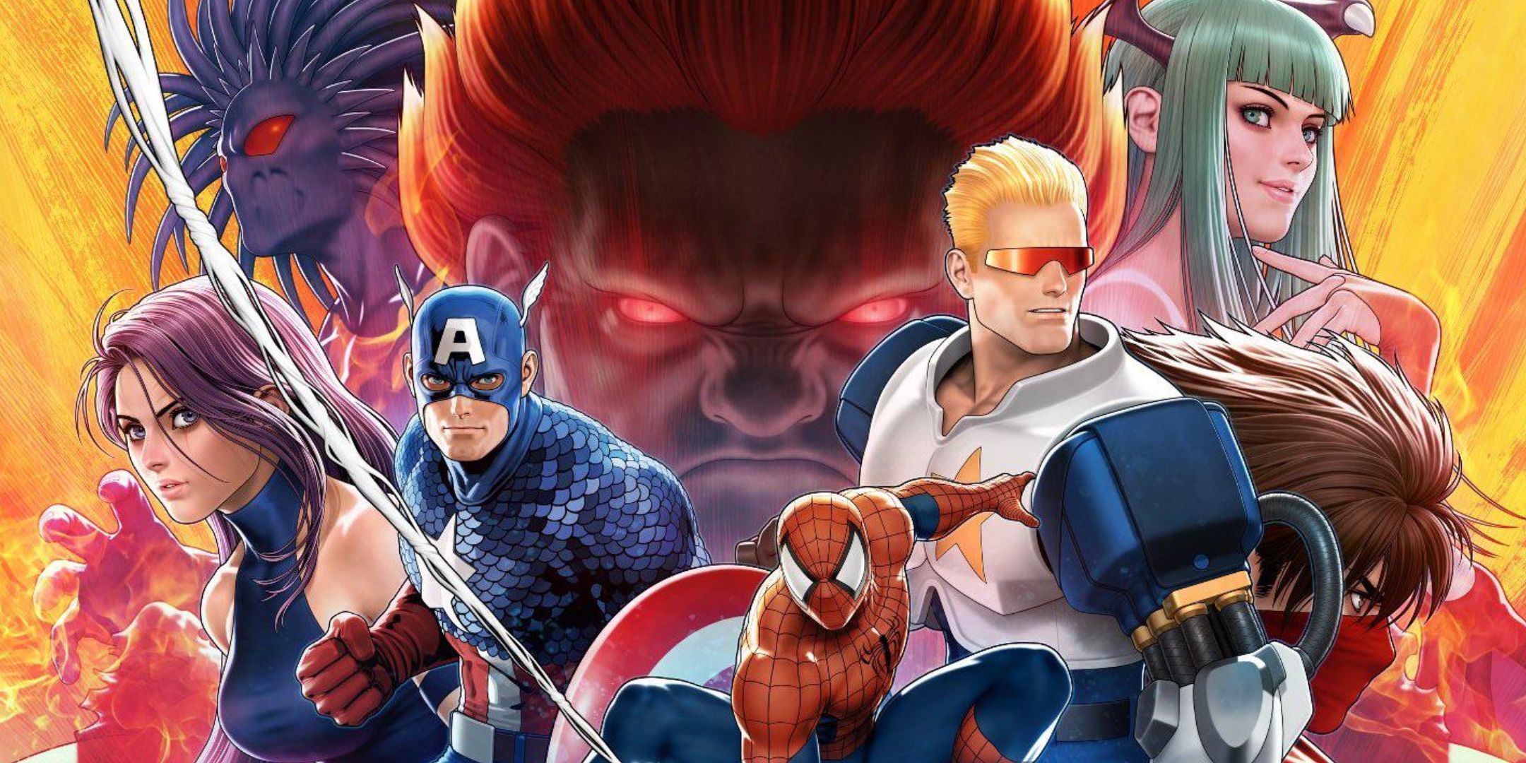 A new piece of Marvel vs. Capcom art in the Fighting Collection.