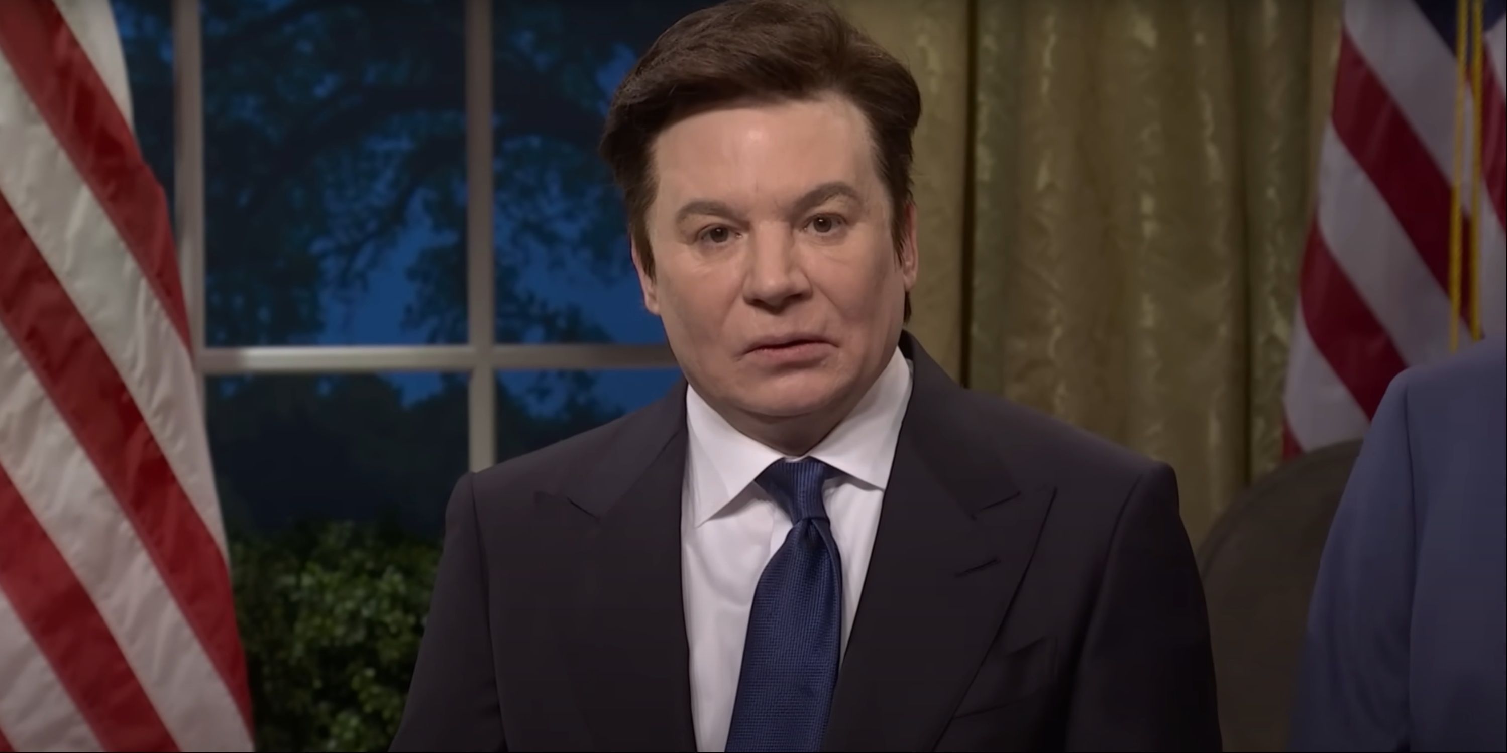 Mike Myers as Elon Musk on an episode of SNL.