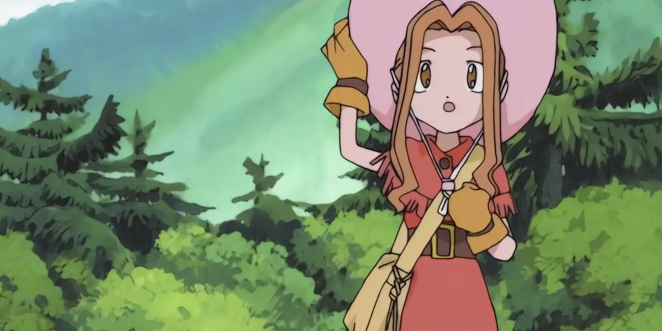 Mimi stares up at the sky in Digimon.