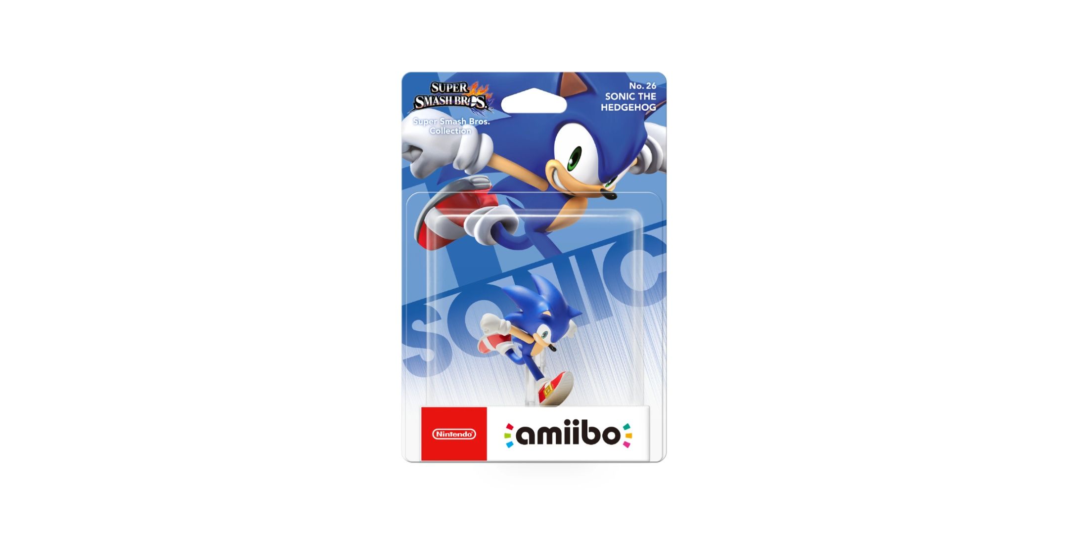 Sonic amiibo on a white background.