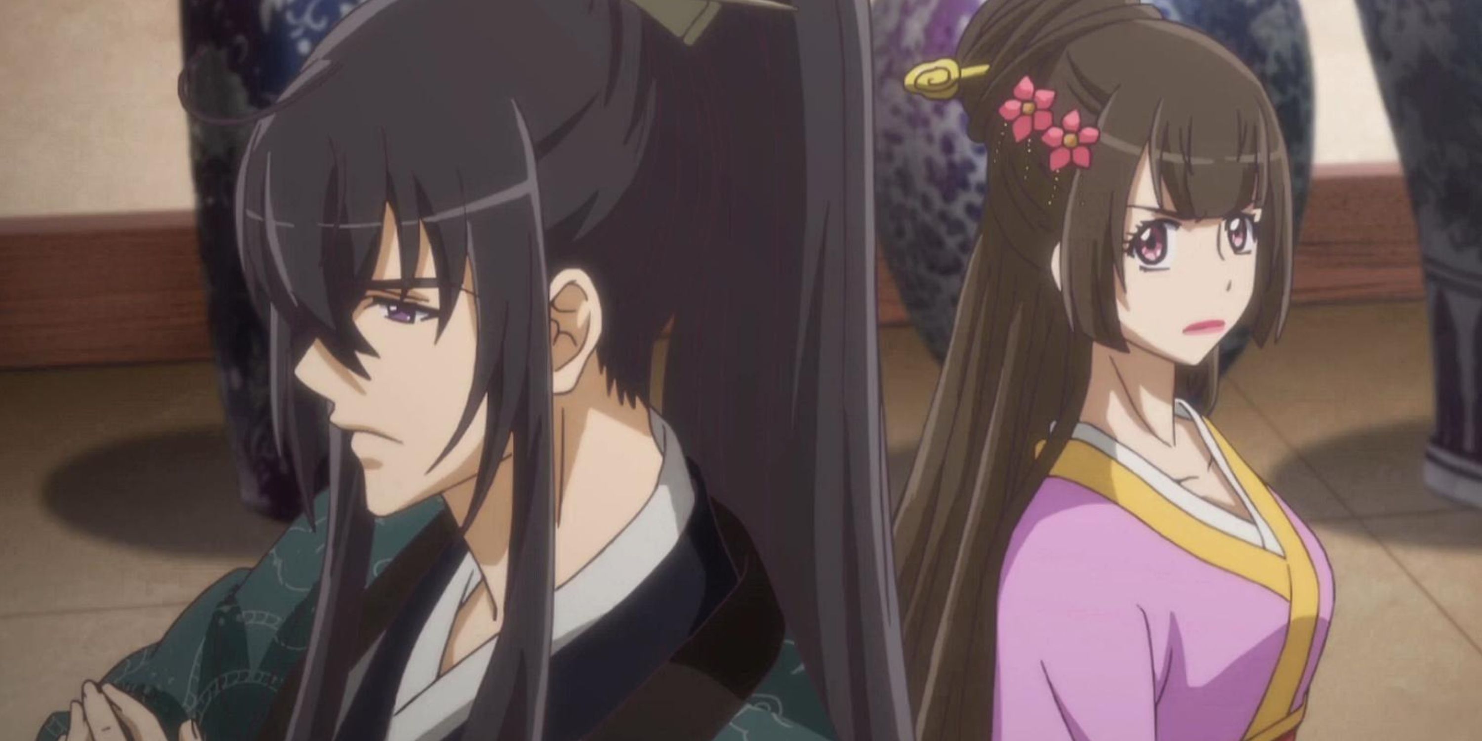 Main couple in psychic princess frustrated with each other. 