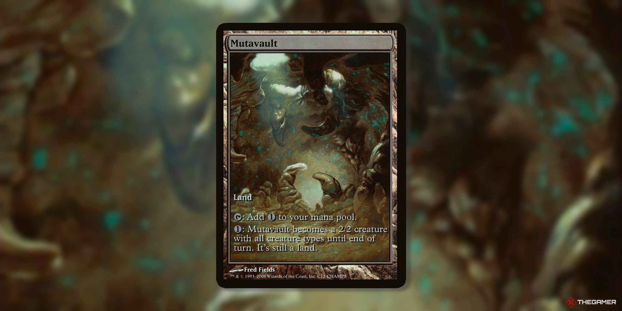 Mutavault (Champs Promo, 12) Land Card By Fred Fields From Magic: The Gathering.