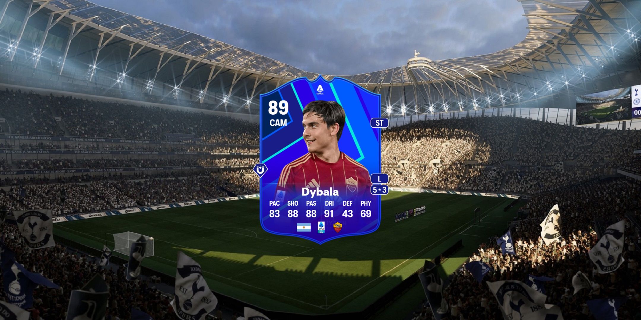 Paulo Dybala's card in EA Sports FC 25.