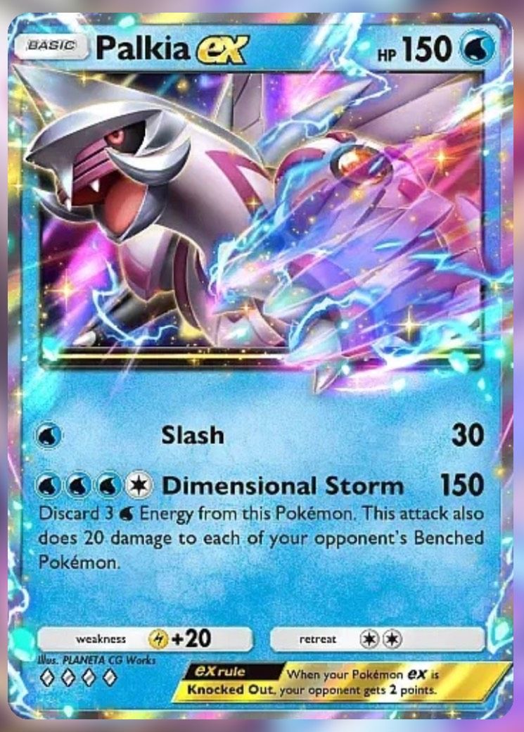 The Palkia ex from Pokemon Trading Card Game Pocket.