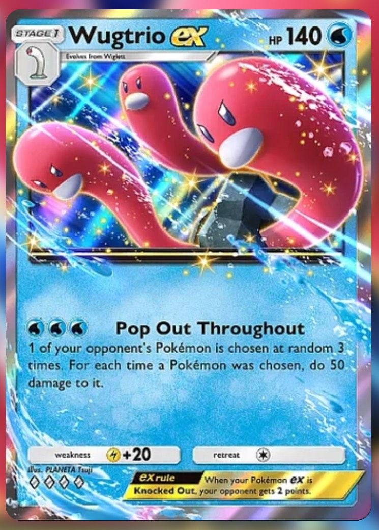 The Wugtrio ex in Pokemon Trading Card Game Pocket.
