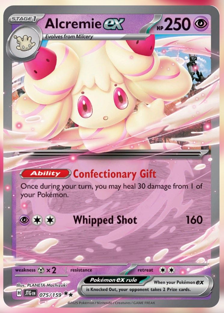 Pokemon TCG Journey Together Set List Alcremie ex 75-1