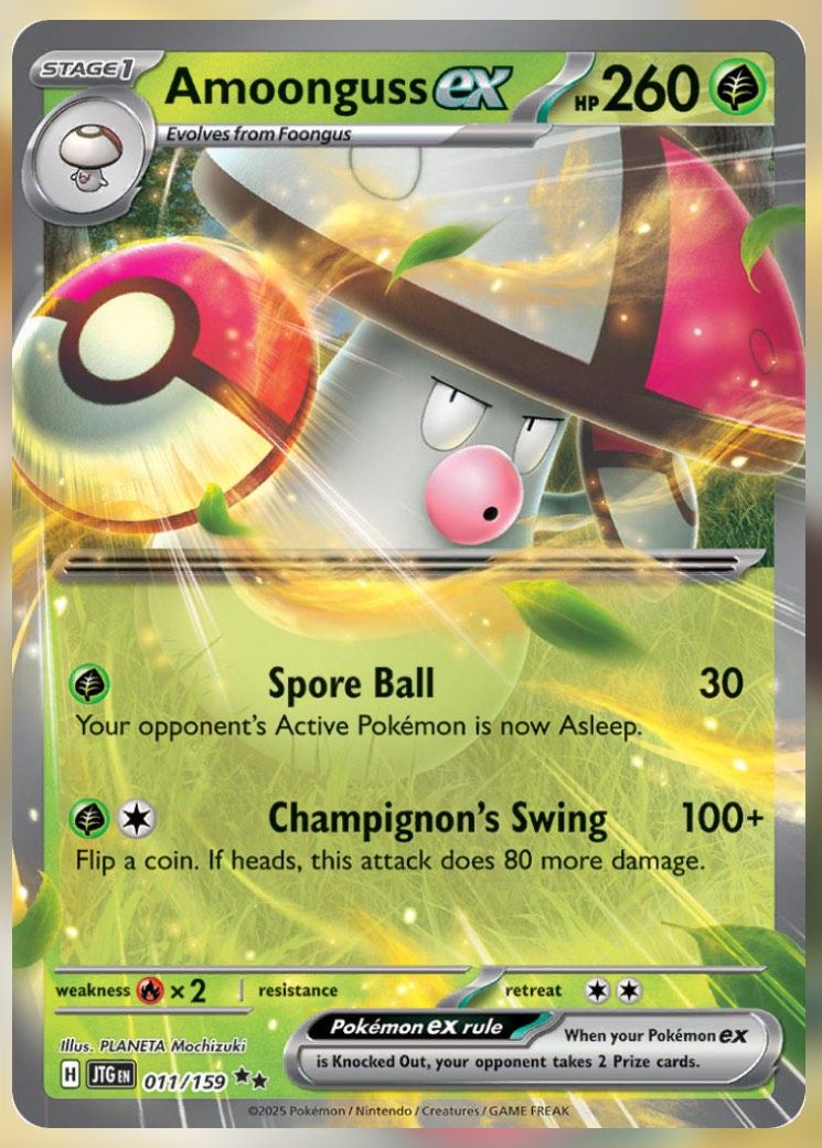 Pokemon TCG Journey Together Set List Amoonguss ex 11