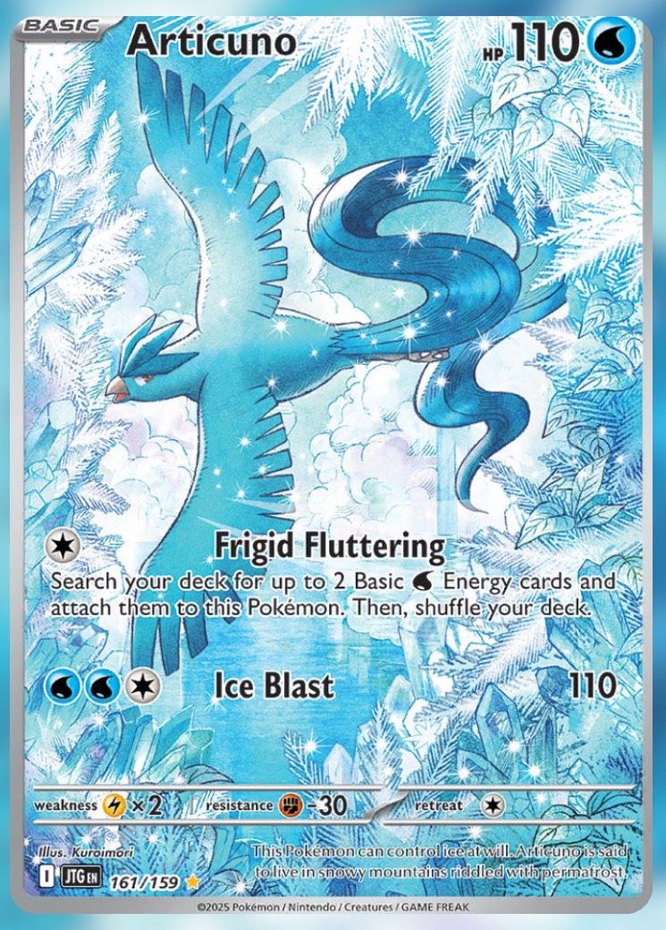 Pokemon TCG Journey Together Set List Articuno.