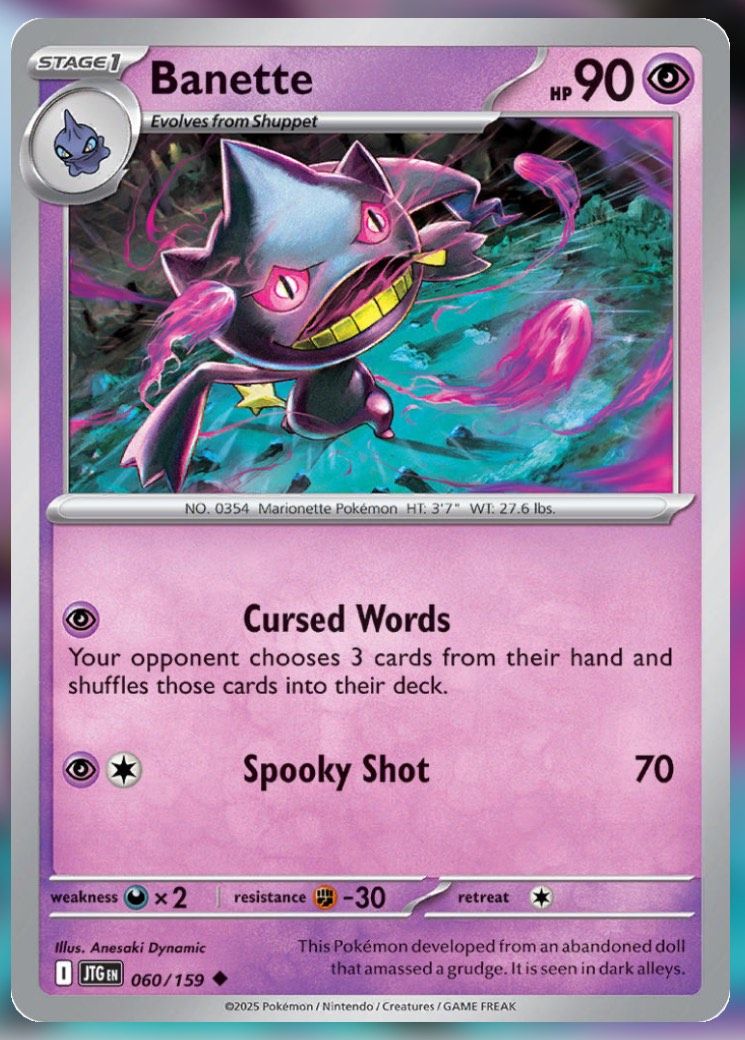 Pokemon TCG Journey Together Set List Banette 60-1