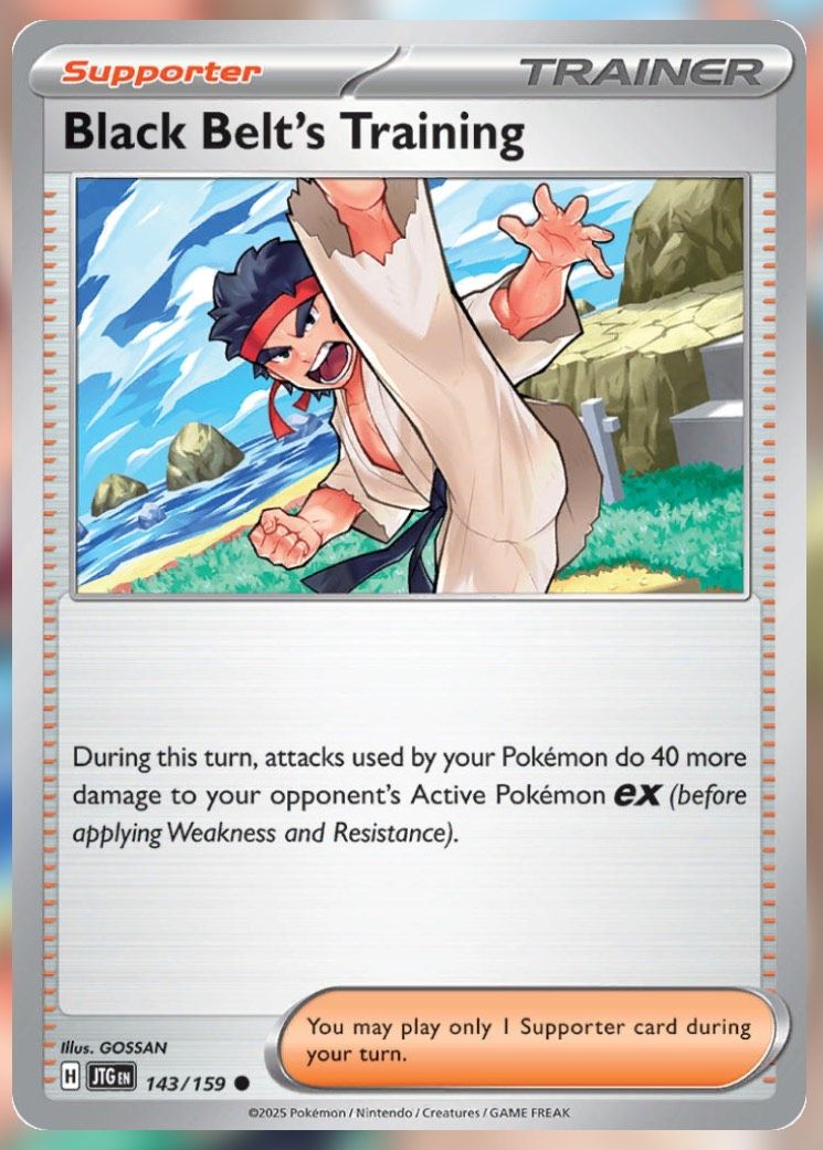 Pokemon TCG Journey Together Set List Black Belt's Training 143