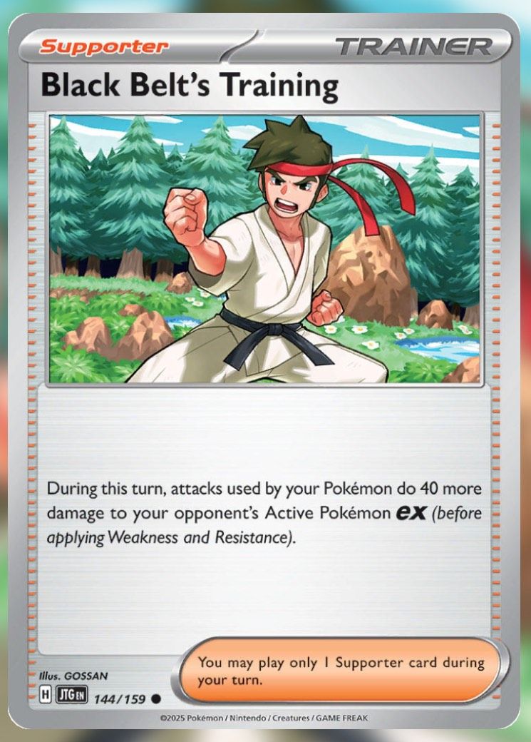 Pokemon TCG Journey Together Set List Black Belt's Training 144