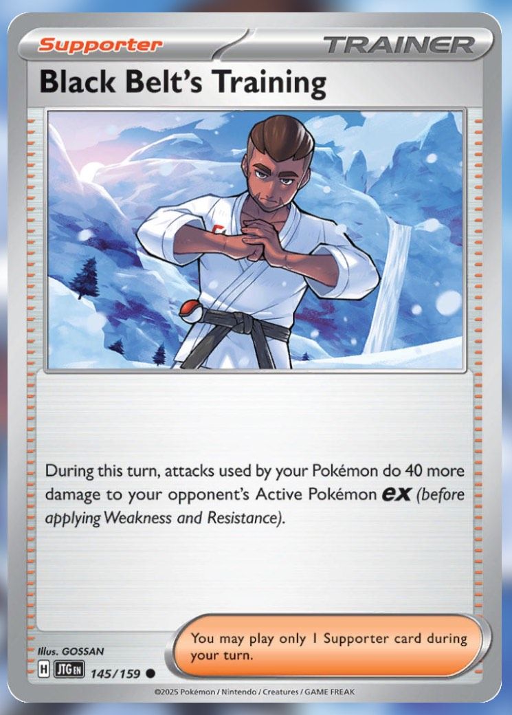 Pokemon TCG Journey Together Set List Black Belt's Training 145