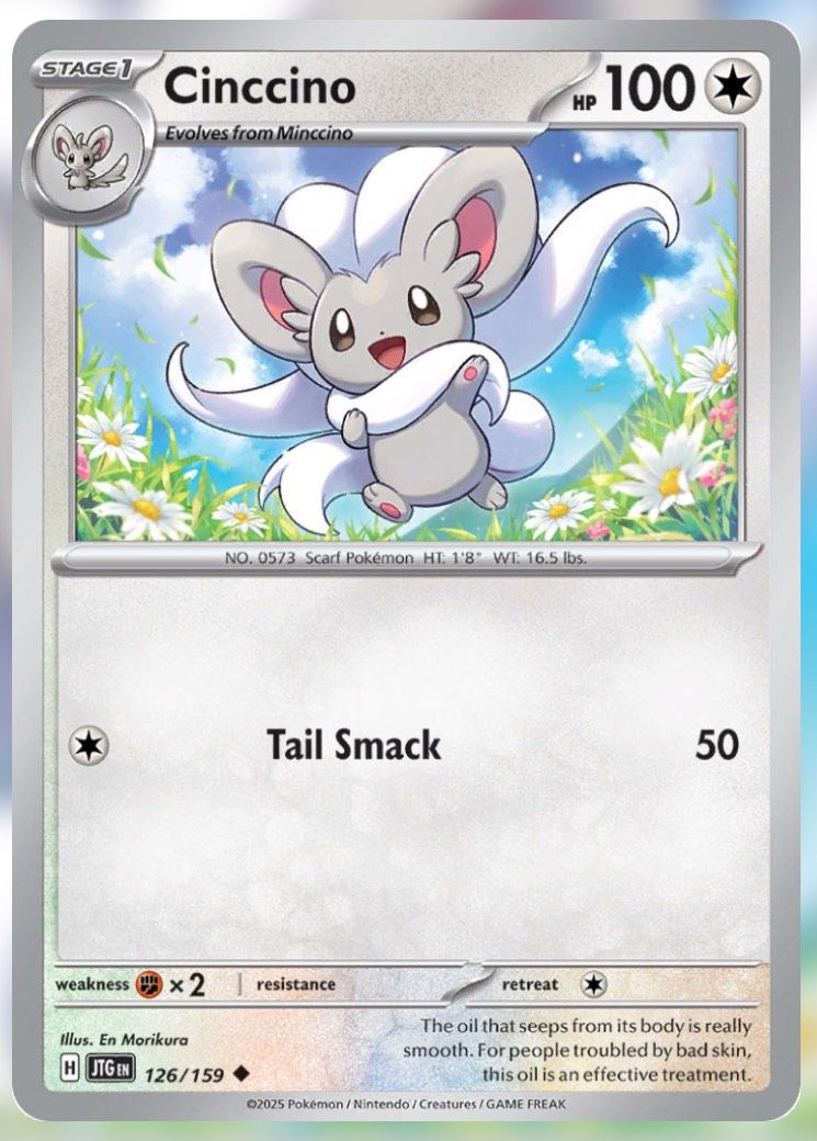 Pokemon TCG Journey Together Set List Cinccino 126