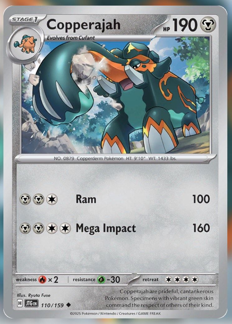 Pokemon TCG Journey Together Set List Copperajah 110