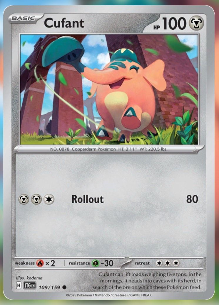 Pokemon TCG Journey Together Set List Cufant 109