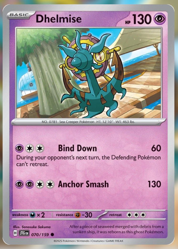 Pokemon TCG Journey Together Set List Dhelmise 70-1