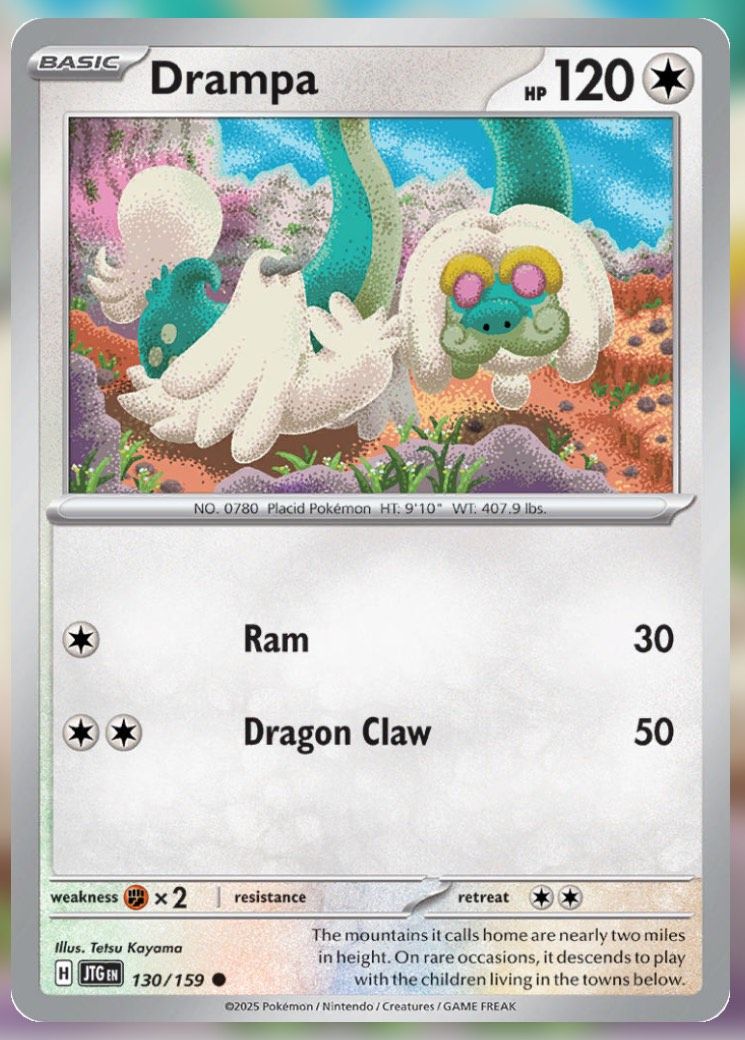 Pokemon TCG Journey Together Set List Drampa 130