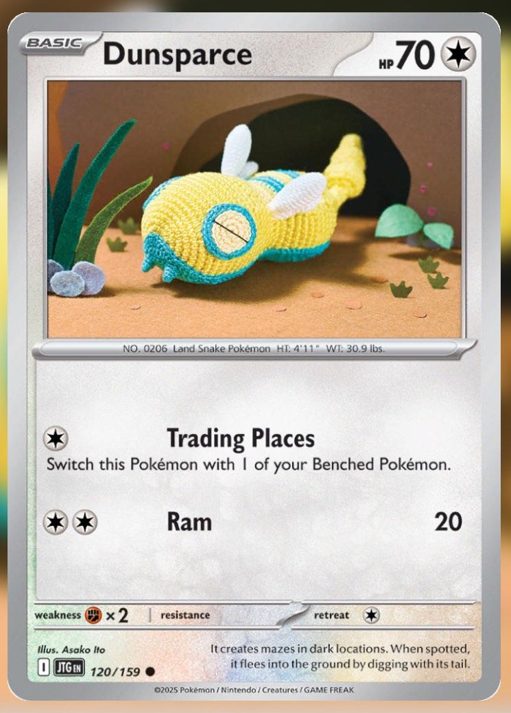 Pokemon TCG Journey Together Set List Dunsparce 120
