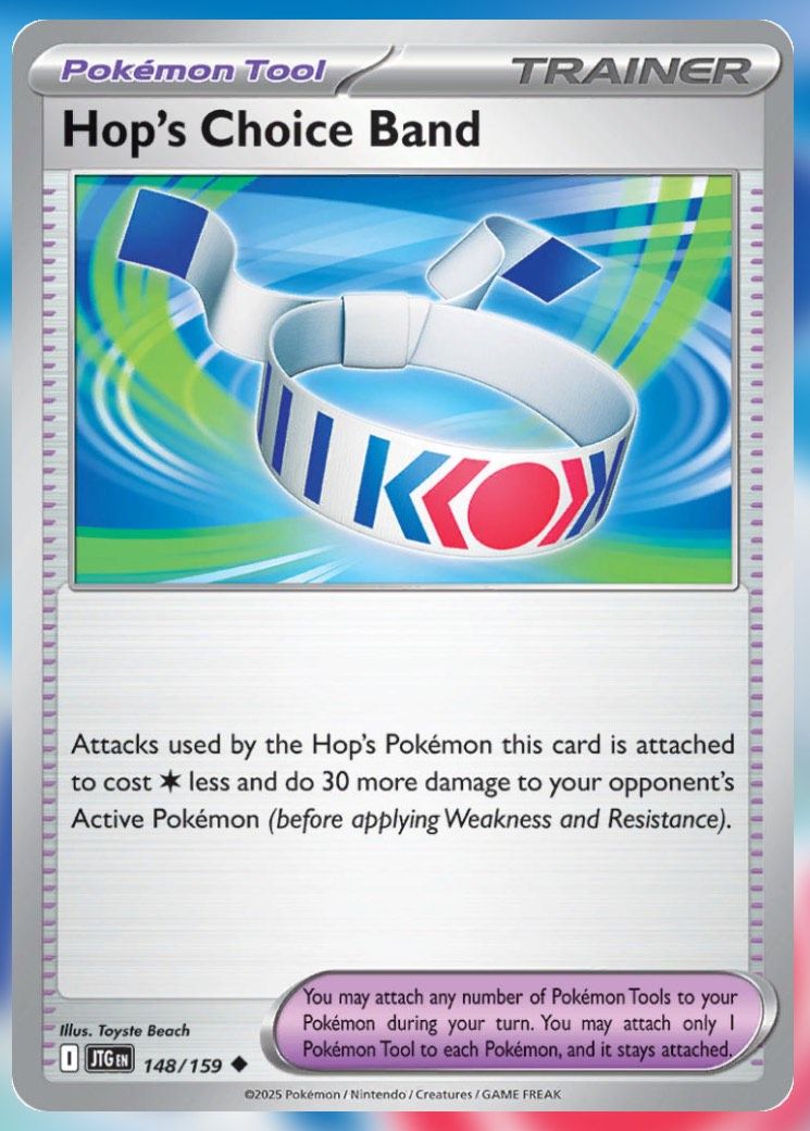 Pokemon TCG Journey Together Set List Hop's Choice Band 148