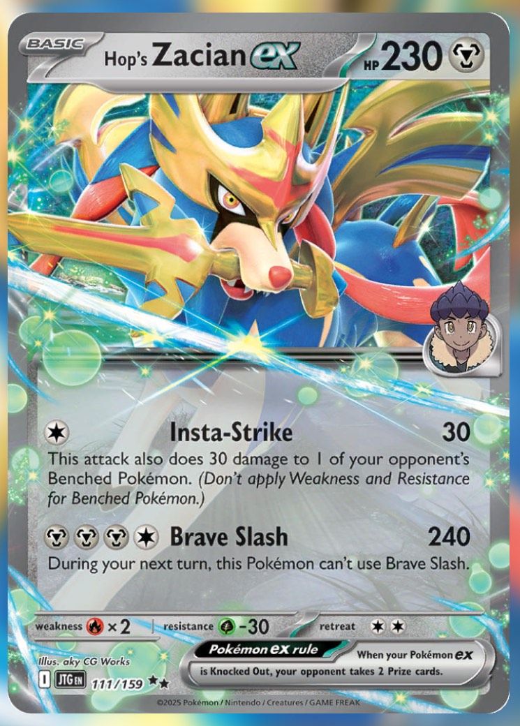 Pokemon TCG Journey Together Set List Hop's Zacian 111