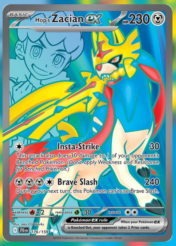 Pokemon TCG Journey Together Set List Hop's Zacian 176
